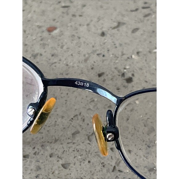 Vintage Nintendo WMN105 220 Blue Metal Oval Eyeglasses FRAMES ONLY 43-18-120 main image 11